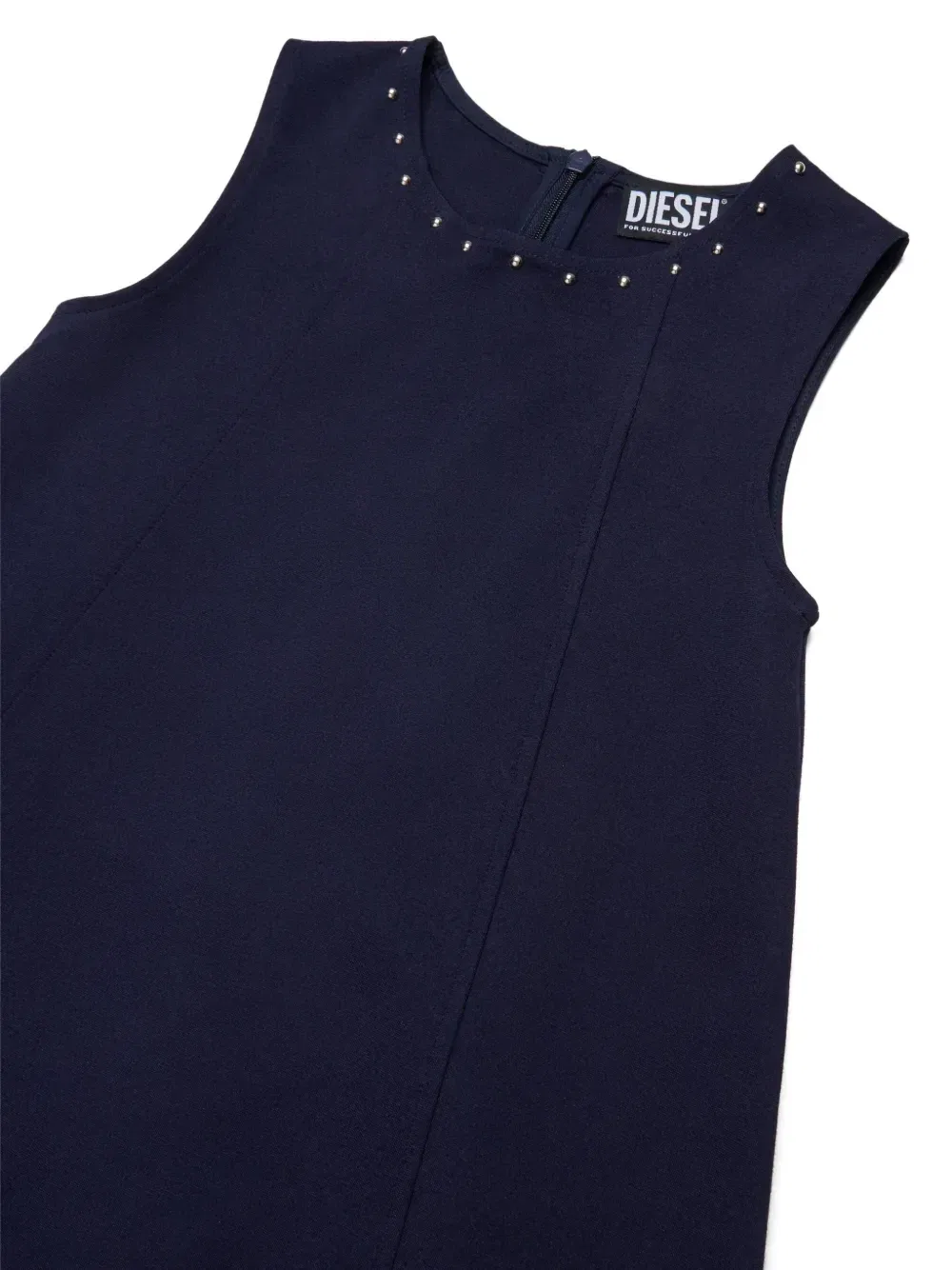 Платье А-силуэта с заклепками Diesel Kids, синий — фото 3