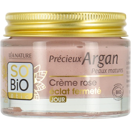 

So'bio Etic Precieux Argan Cosmos Organic Укрепляющий дневной крем с эффектом сияния и розовым оттенком 50 мл Sobio Etic