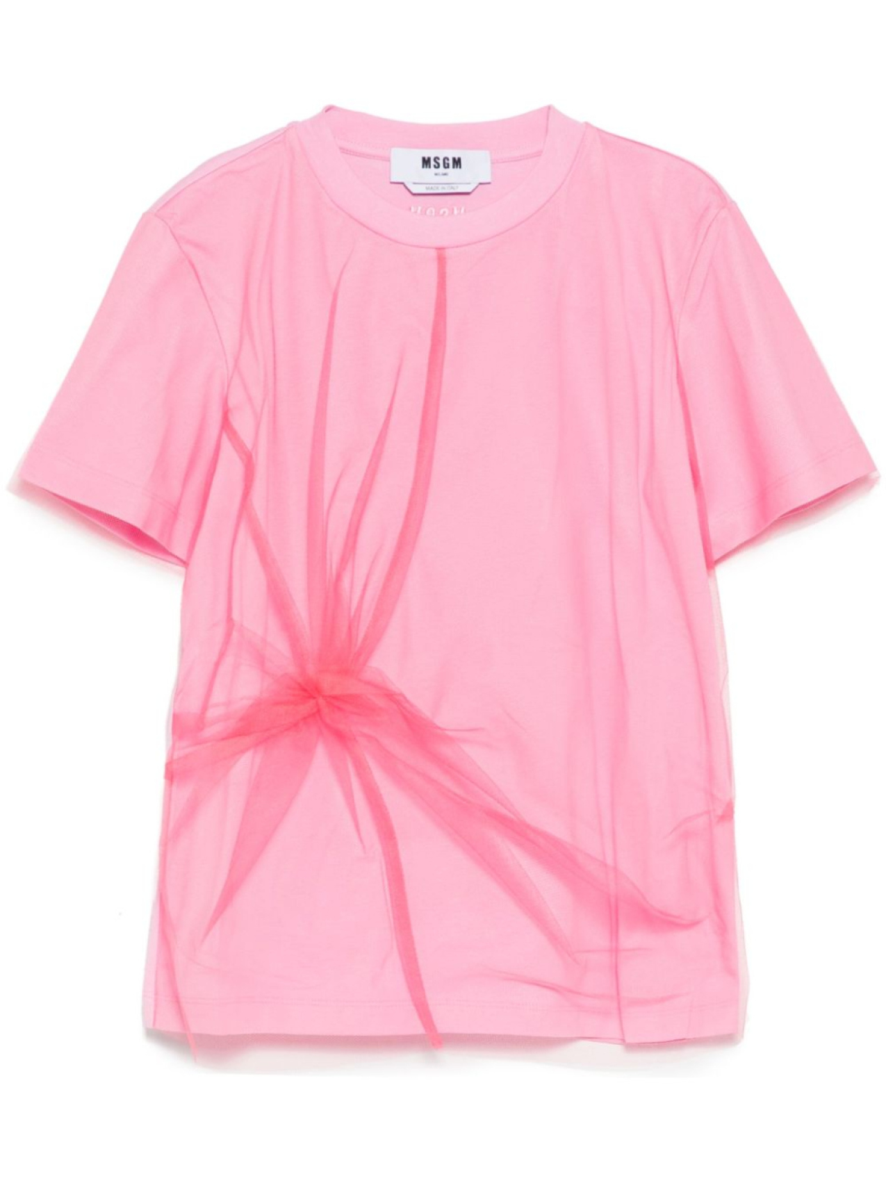 

MSGM топ с сетчатыми вставками, розовый