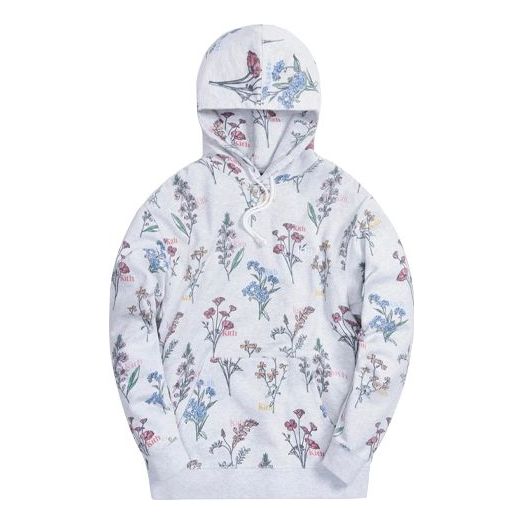 

Толстовка botanical floral williams iii hoodie 'light heather' Kith, серый