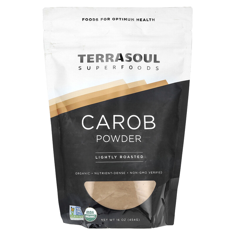 

Terrasoul Superfoods, порошок из рожкового дерева, слегка обжаренный, 454 г (16 унций)