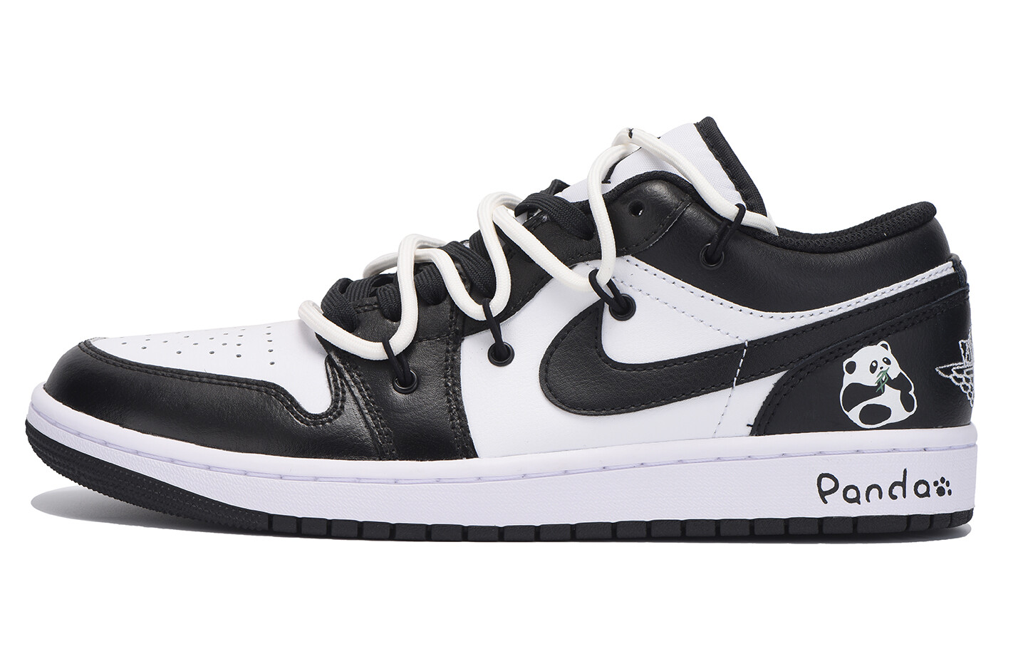

Кроссовки Air Jordan 1 Vintage Basketball Shoes Men Low-top White, черный/белый