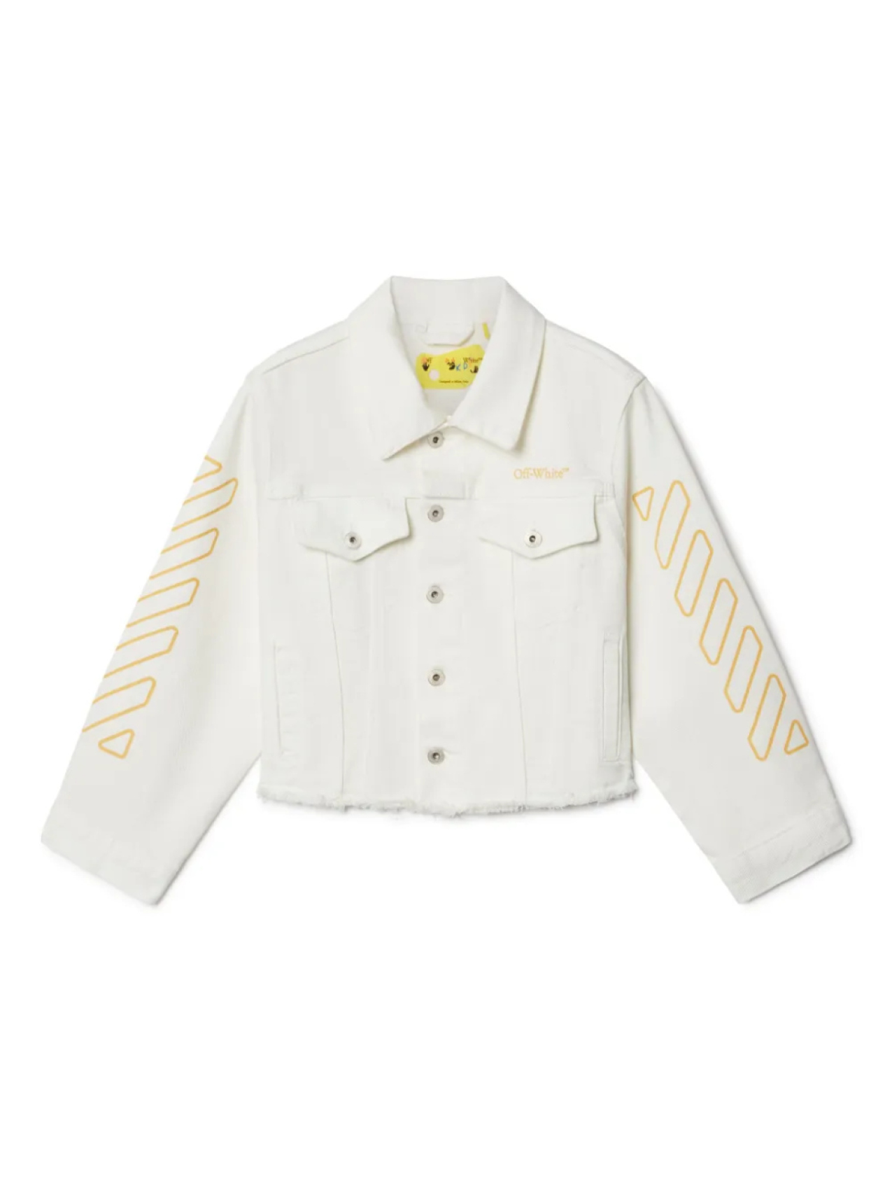 

Off-White Kids джинсовая куртка Bookish Diag, белый