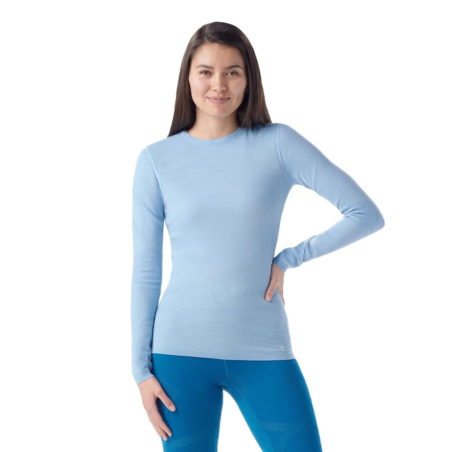 

Термобелье Intraknit из мериносовой шерсти с длинным рукавом - женское Smartwool, Serene Blue/White