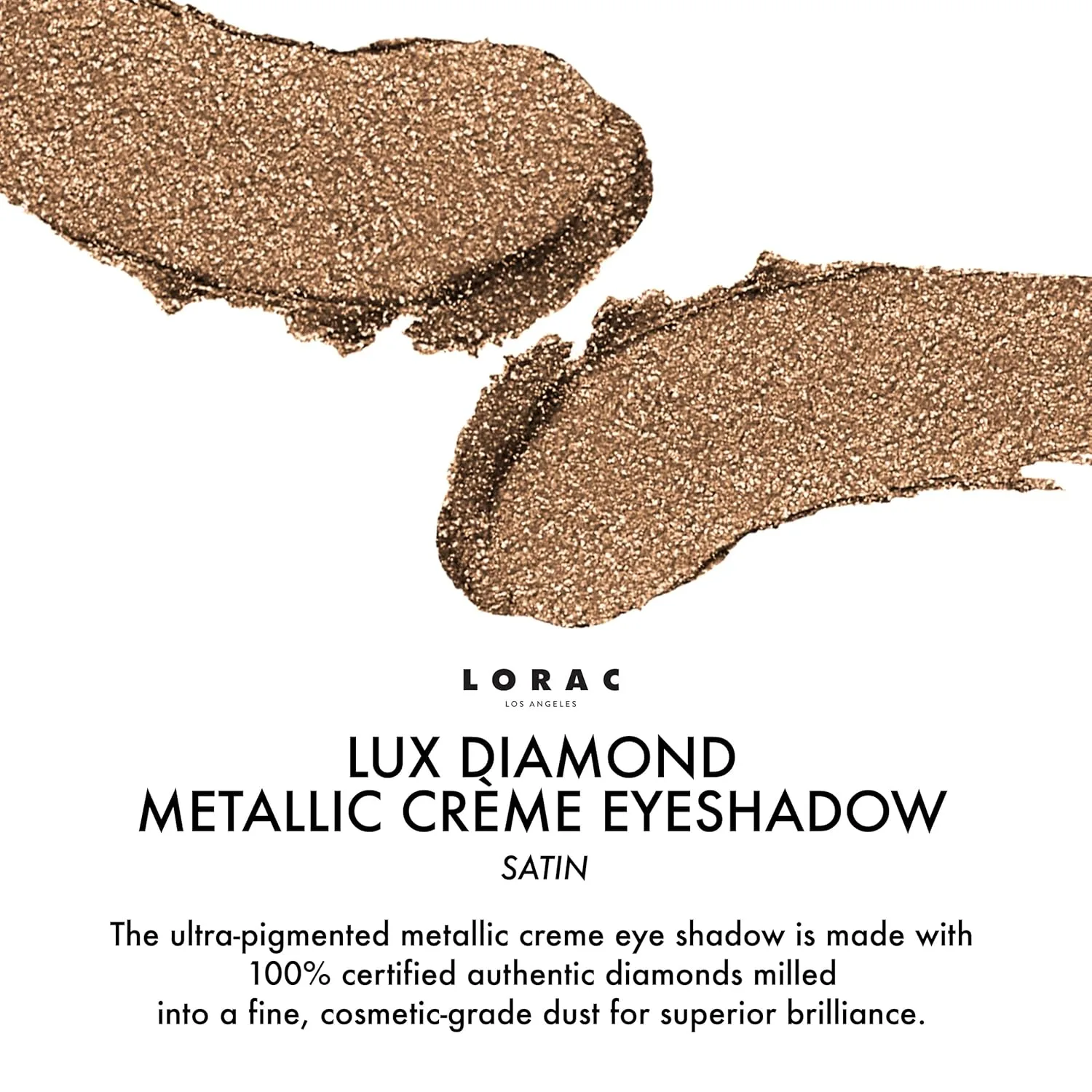 Тени для век LORAC Lux Diamond Crème | Металлические мерцающие тени для век | Коричневый замшевый (2 шт.), Suede — фото 3
