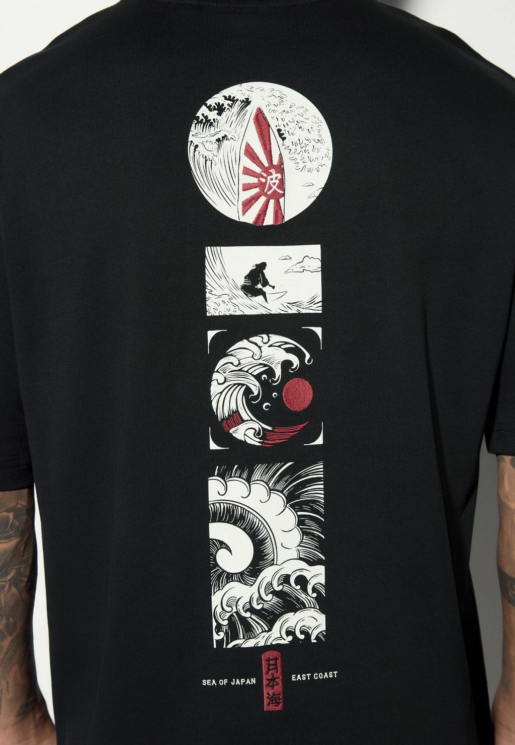 Футболка с принтом JAPANESE SURF GRAPHIC Next, черный — фото 4