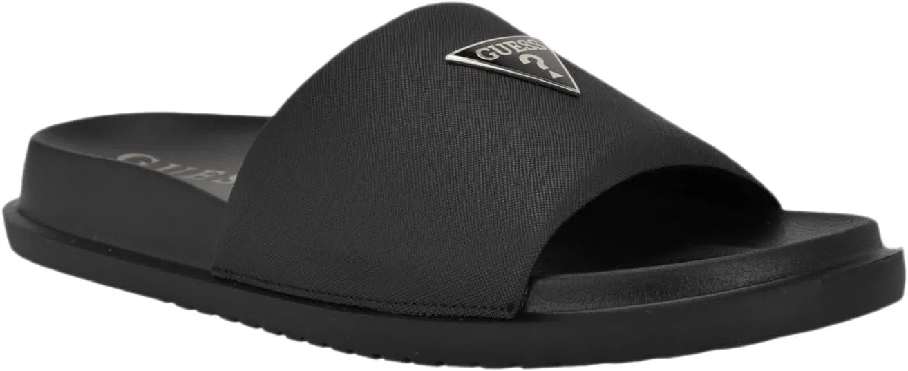 Мужские сандалии-шлепанцы GUESS Vesper, Black Saffiano Texture 002