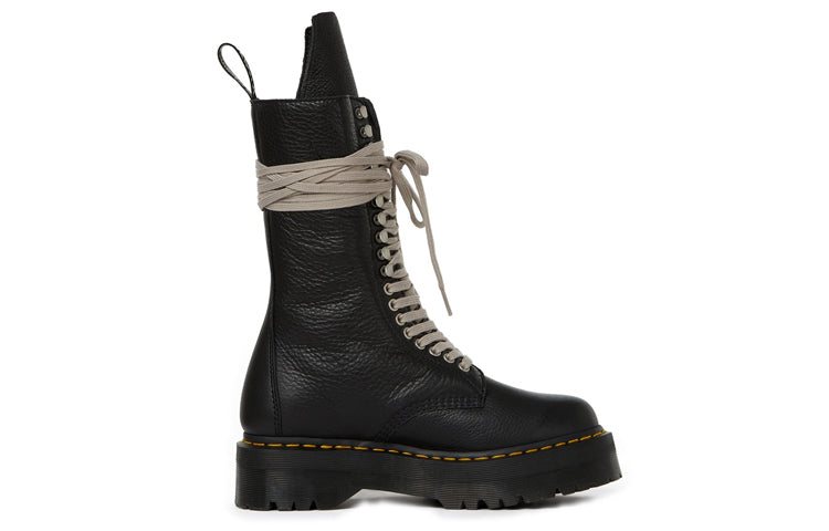 Мужские ботинки Dr.Martens 1918 x Rick Owens высокие кожаные, черный — фото 2