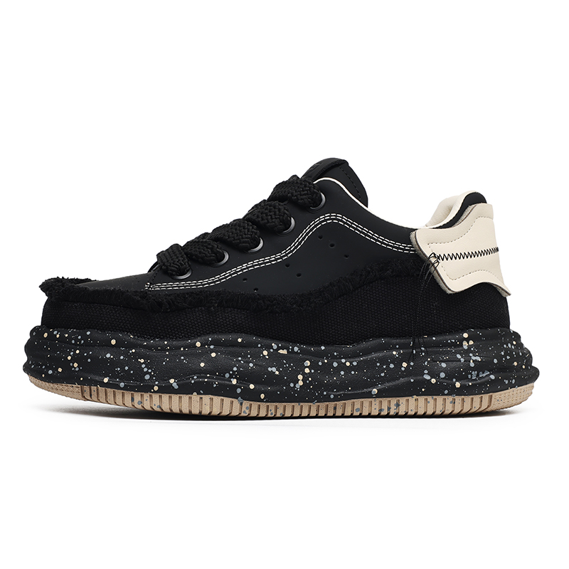 

PAVEA Износостойкие низкие скейтерские кроссовки на платформе унисекс черные, цвет Black