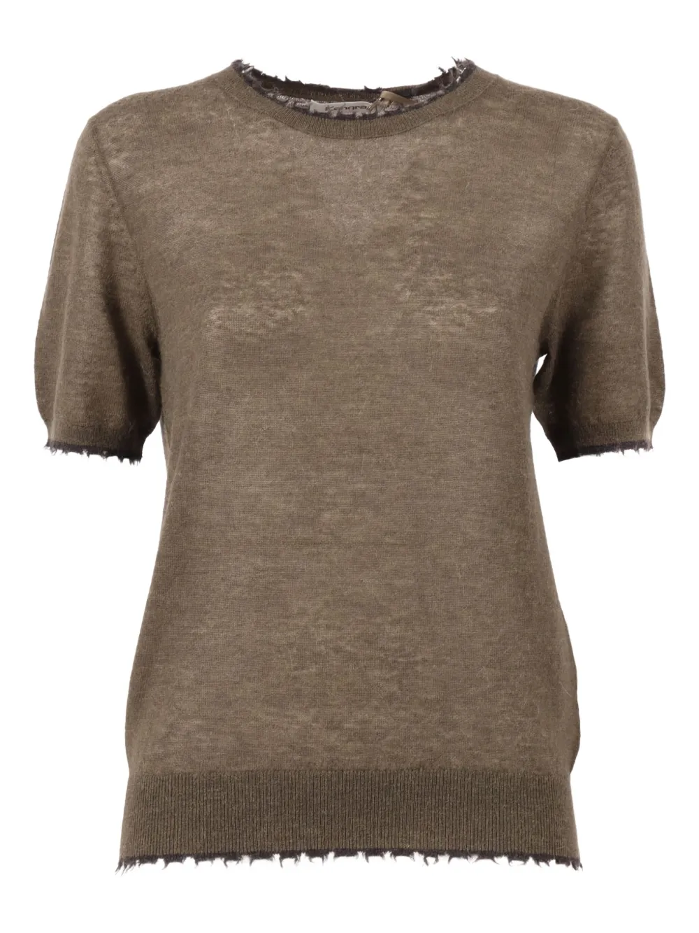 

Вязаная футболка с необработанным краем Kangra, коричневый