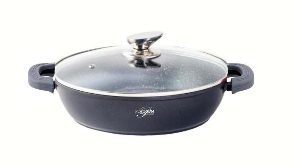 

Сервировочная кастрюля с индукционной крышкой, 24см, литой алюминий Platinum Cookware Collection