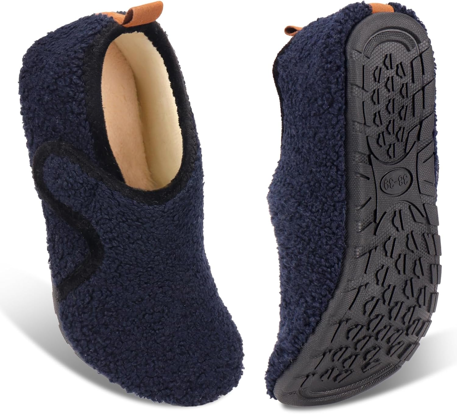 

Домашние тапочки Ibeauti для женщин и мужчин, легкие и удобные, как носки, с резиновой подошвой, для дома, спальни и путешествий, темно-синий