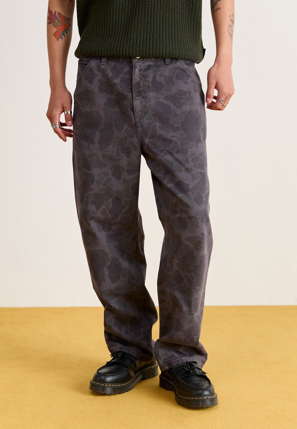 

Брюки DUCK SINGLE KNEE PANT Carhartt WIP, оливково-зеленый