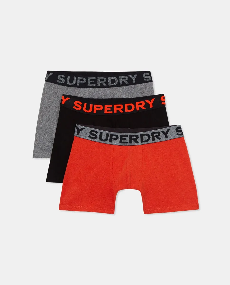 

Комплект из 3 трусов-боксеров из органического хлопка Superdry, мультиколор