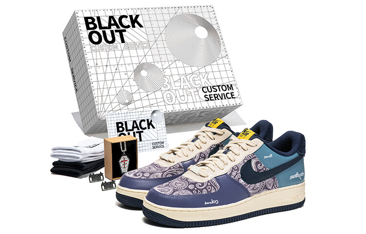 

Кроссовки Nike Air Force 1 Skateboard Shoes Men Low-Top Blue Purple