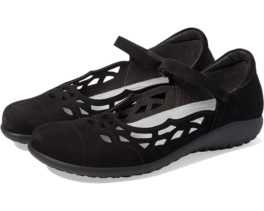 

Туфли на плоской подошве Naot Agathis, цвет Black Velvet Nubuck