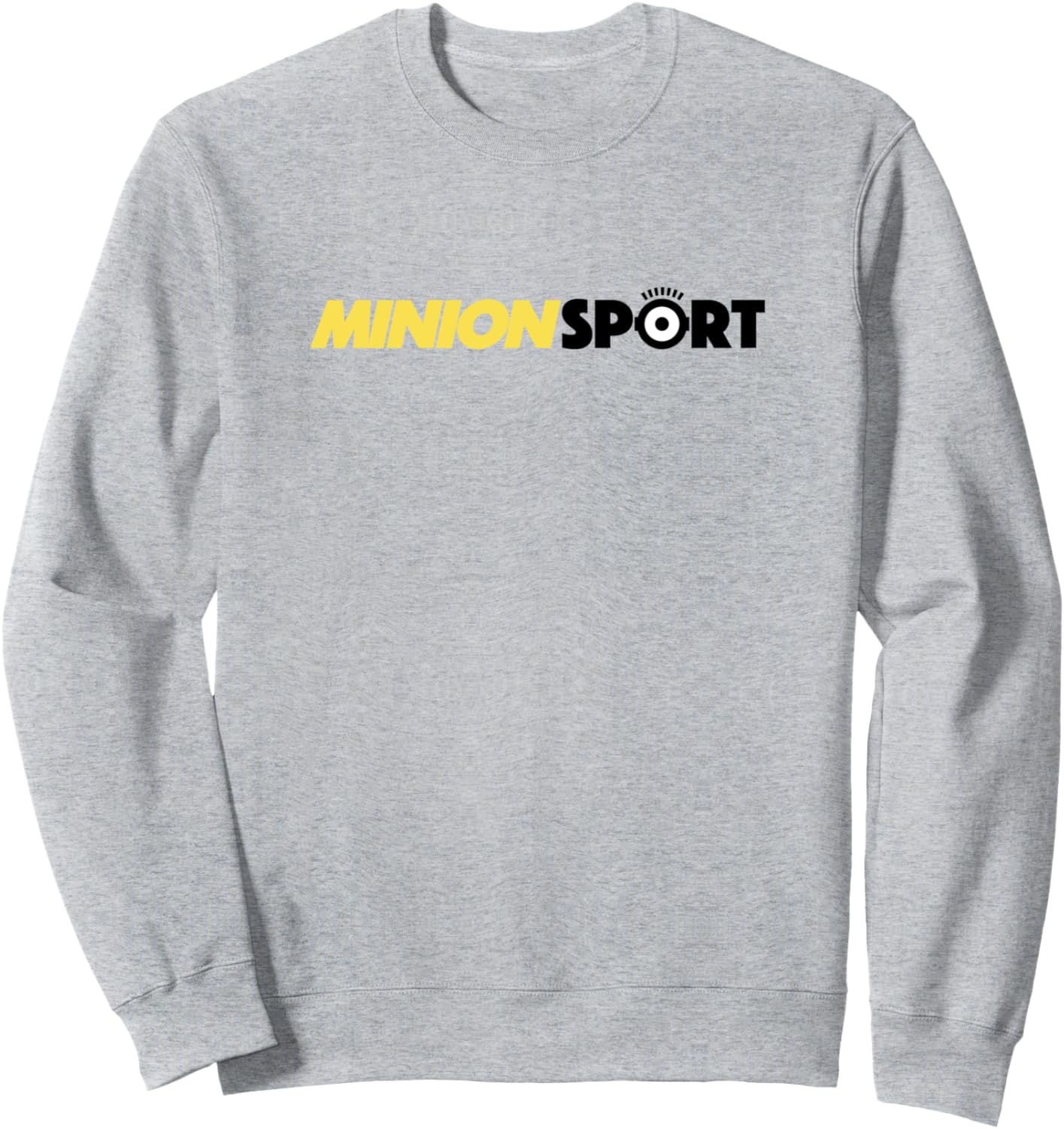 

Спортивная толстовка с изображением миньона (текст) Minions, серый