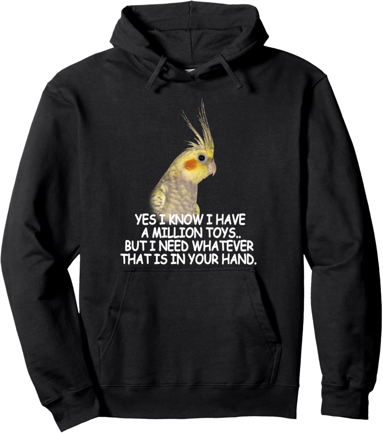 

Забавная толстовка с изображением корелл от Million Toys Bird Lover Cockatiel Parakeet Owner, черный