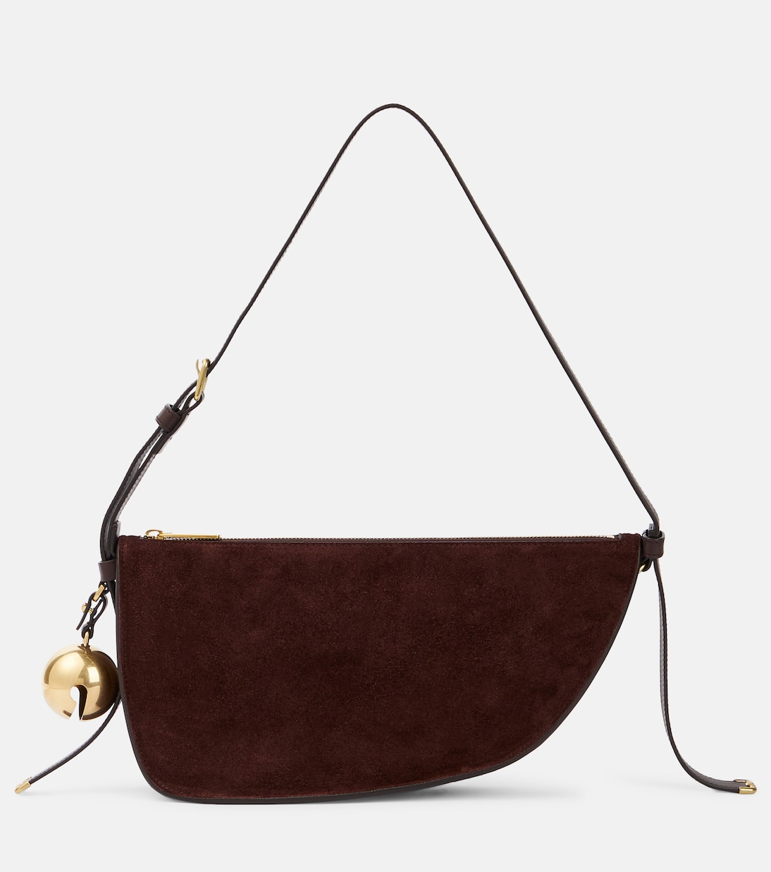 

Маленькая замшевая сумка через плечо Shield Burberry, Cocoa