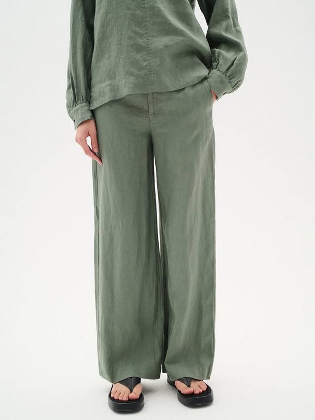 

Брюки из чистого льна solina InWear, зеленый