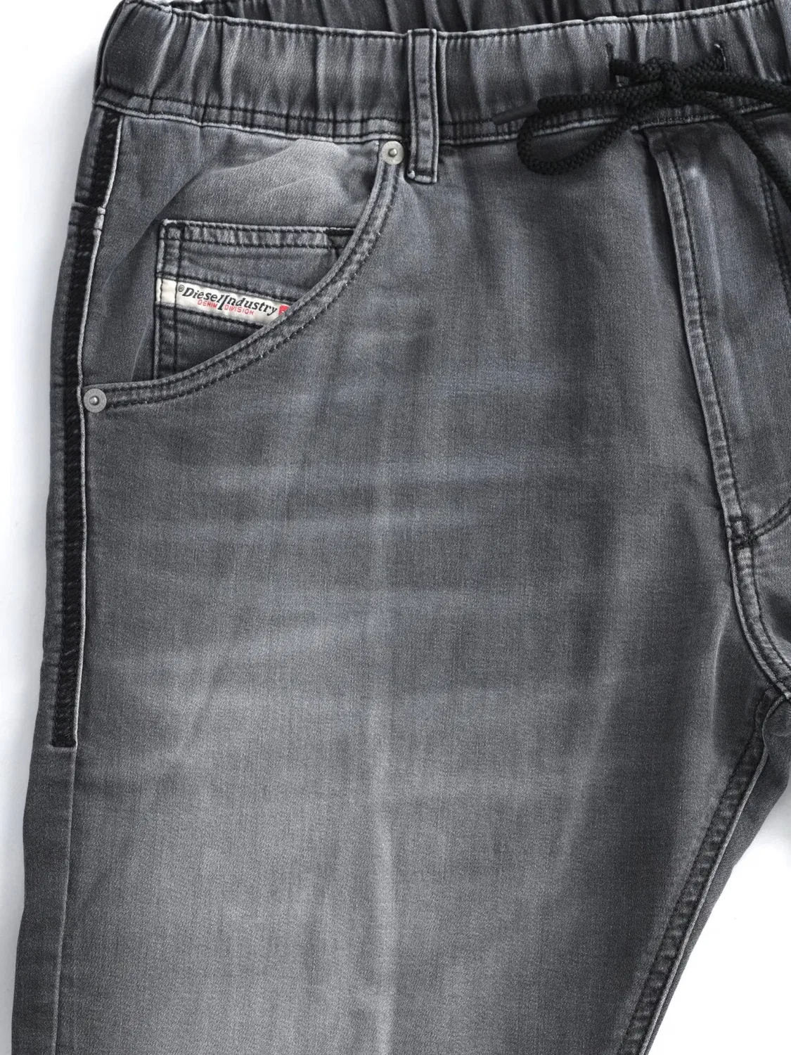 Джинсы Diesel Tapered Jeans 2030 D-KROOLEY JOGGJEANS Superstretch & Supersoft из серого денима — фото 4
