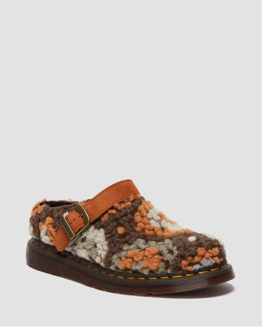 

Шерстяные замшевые мюли Dr. Martens Isham вязания крючком, цвет Tan