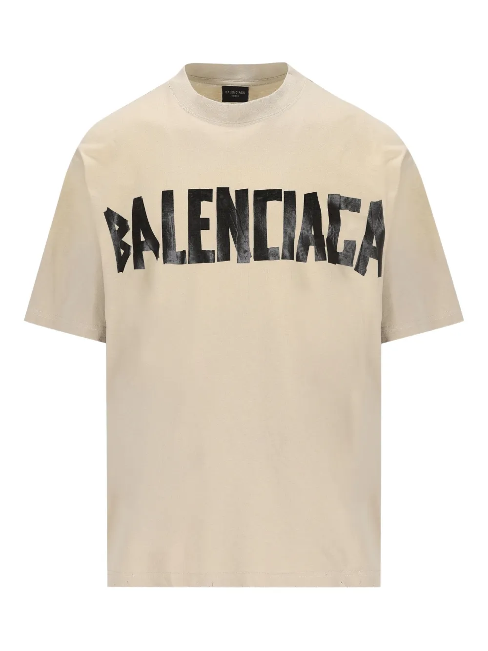 

Хлопковая футболка Balenciaga, бежевый