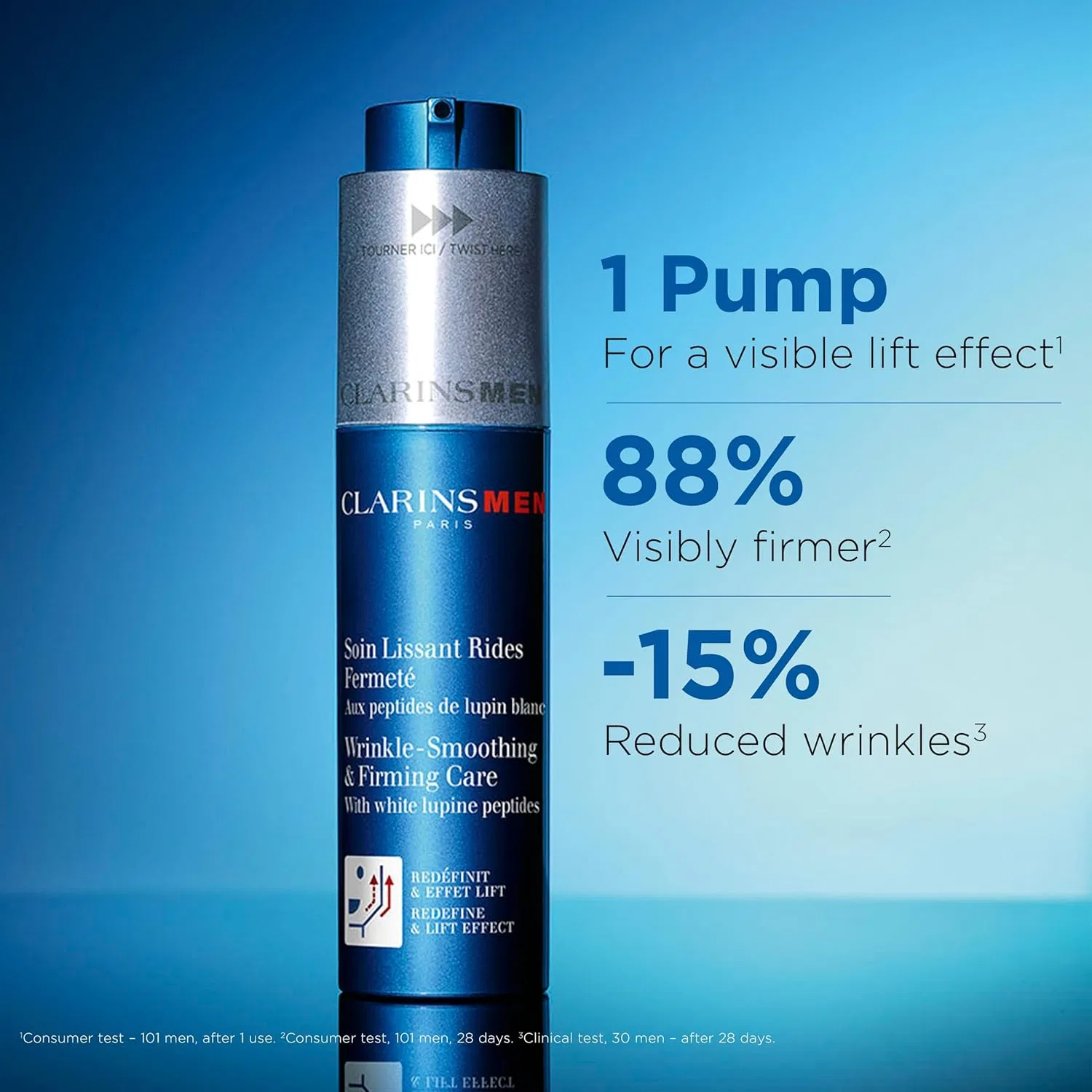 Крем для лица Clarins — Мужской для разглаживания морщин и лифтинга « Men Wrinkle Smoothing and Firming Care» от, 50 мл — фото 2