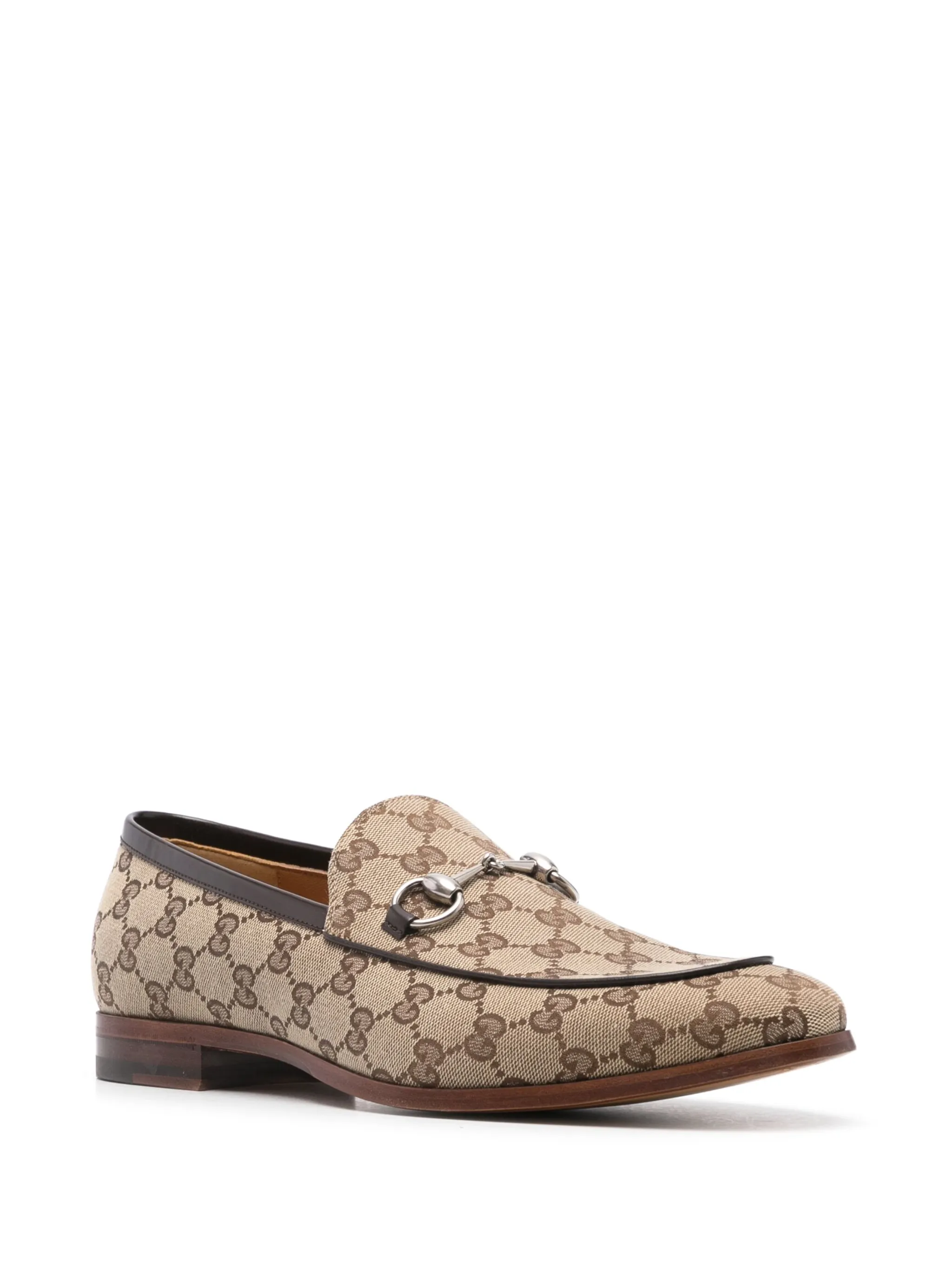 Лоферы с пряжкой Horsebit и логотипом GG Gucci, нейтральный — фото 2