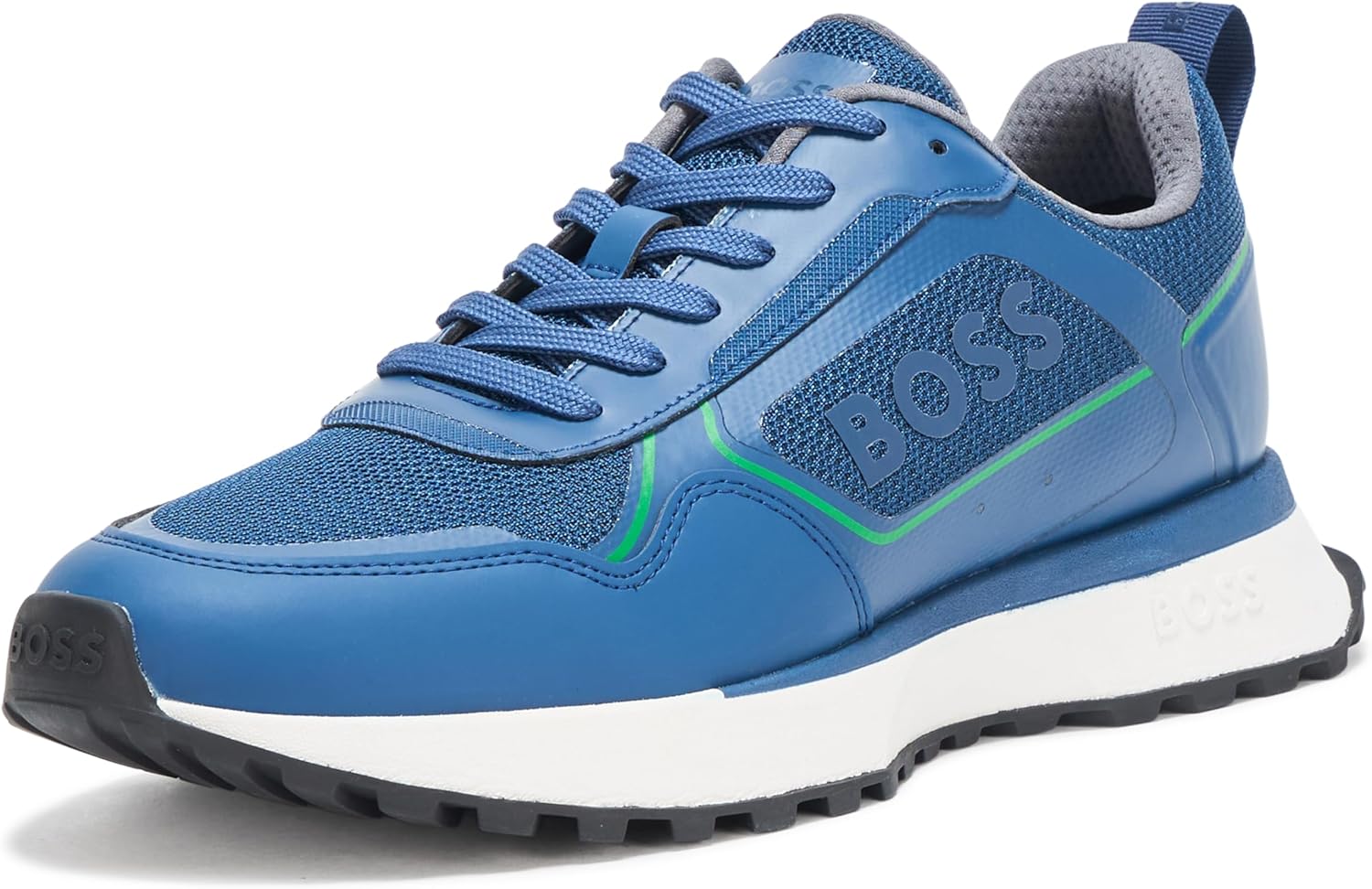 

BOSS мужские кроссовки Big Logo Mesh Mix на шнурках, Blue Sapphire