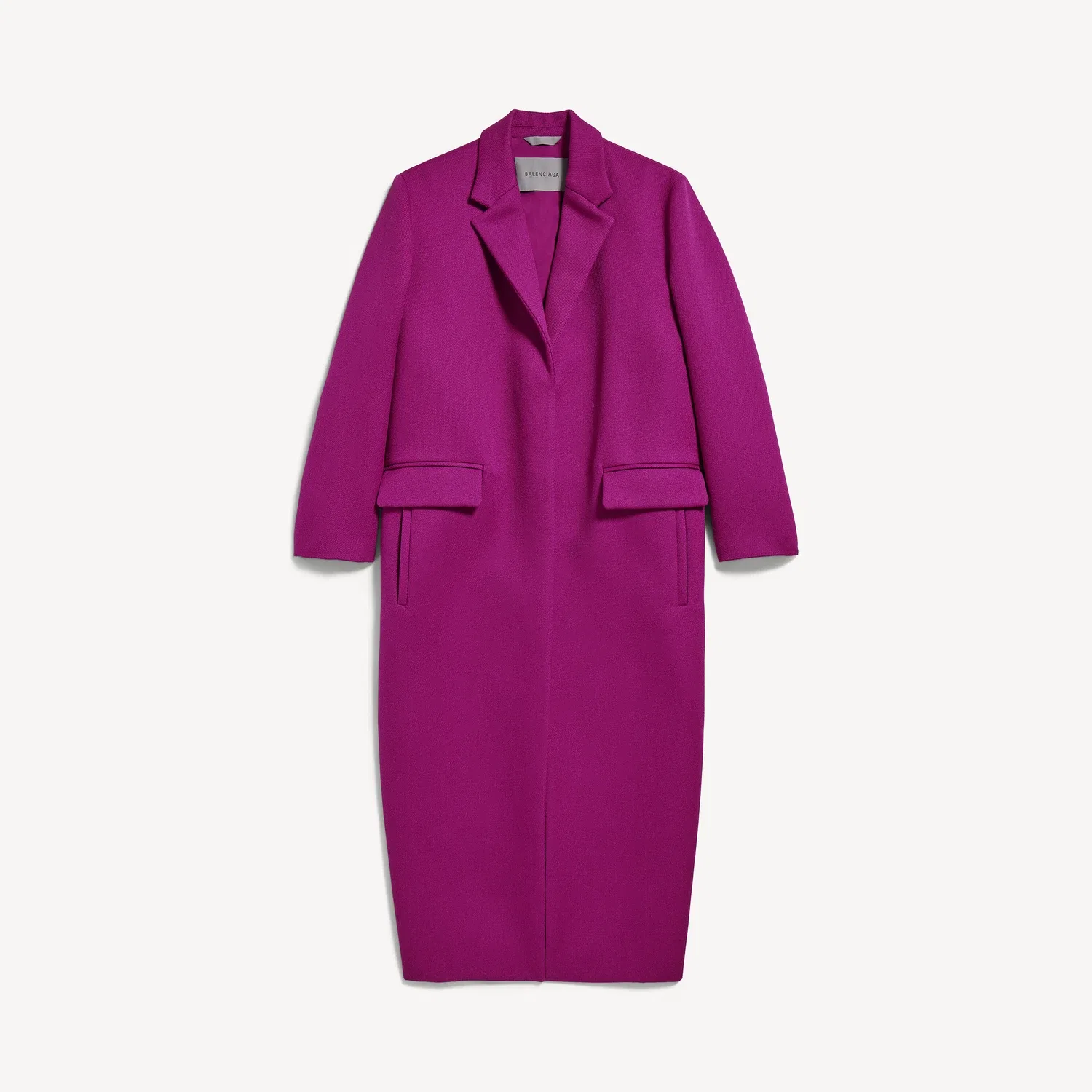 Женское длинное мешковатое пальто фиолетового цвета Balenciaga