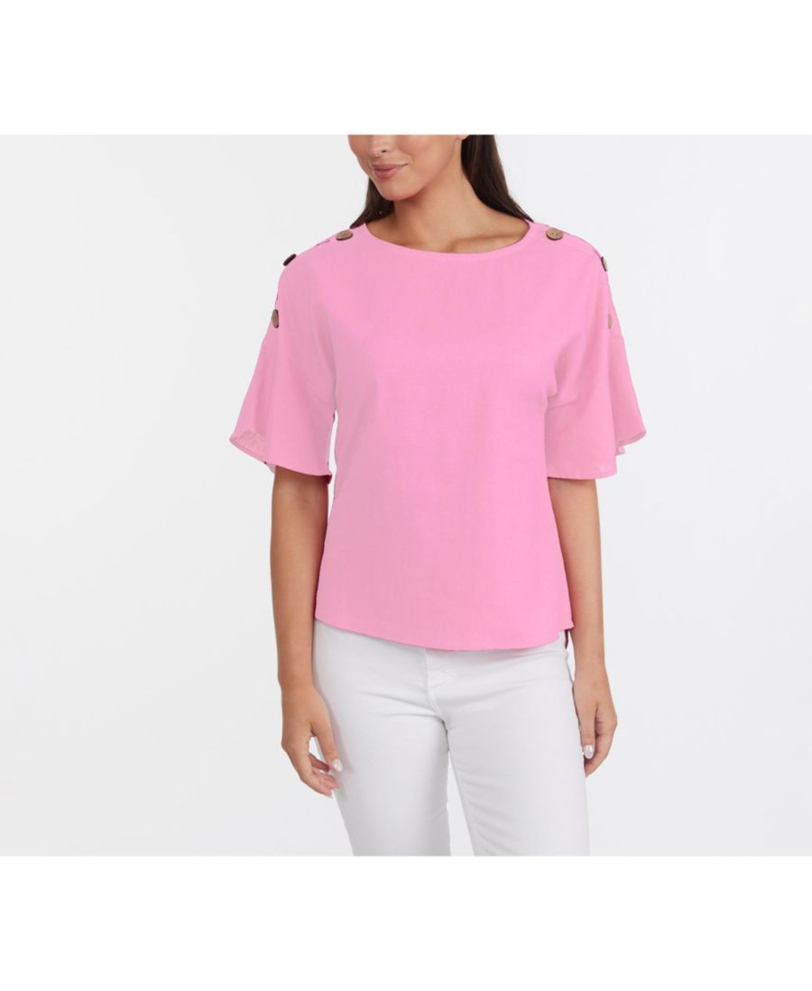 

Женская блузка с рукавами летучая мышь Ellen Tracy, Flamingo pink