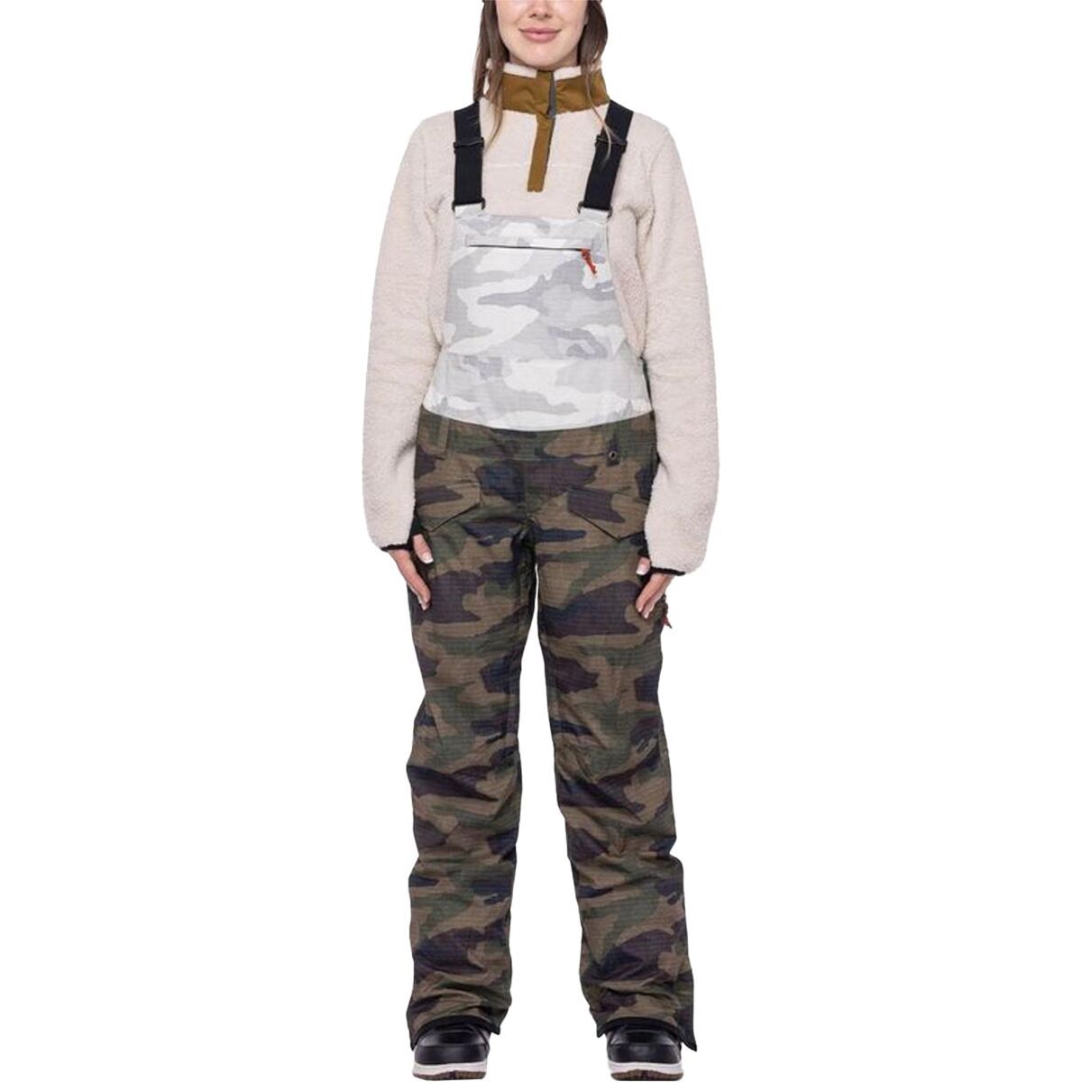 

Харпер брюки с нагрудником из ракушечника 2023 686, цвет dark camo clrblk