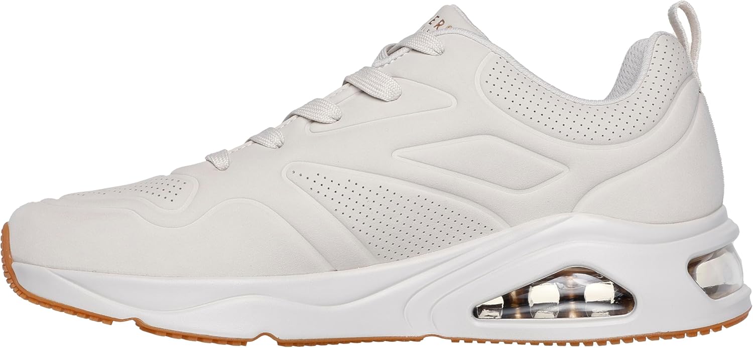 Мужские кроссовки Skechers Tres-air Uno - повседневная модная обувь, слоновая кость — фото 4