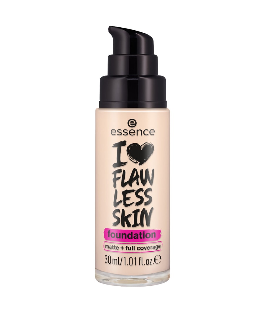 

Жидкая основа essence I LOVE FLAWLESS SKIN matt + full coverage, Nr. 10 - Light Porcelain, 30 ml
