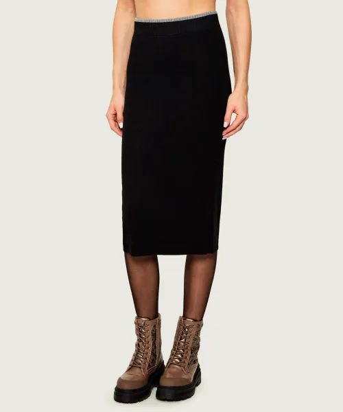 

Юбка из шерсти Новой Гвинеи Pinko, черный