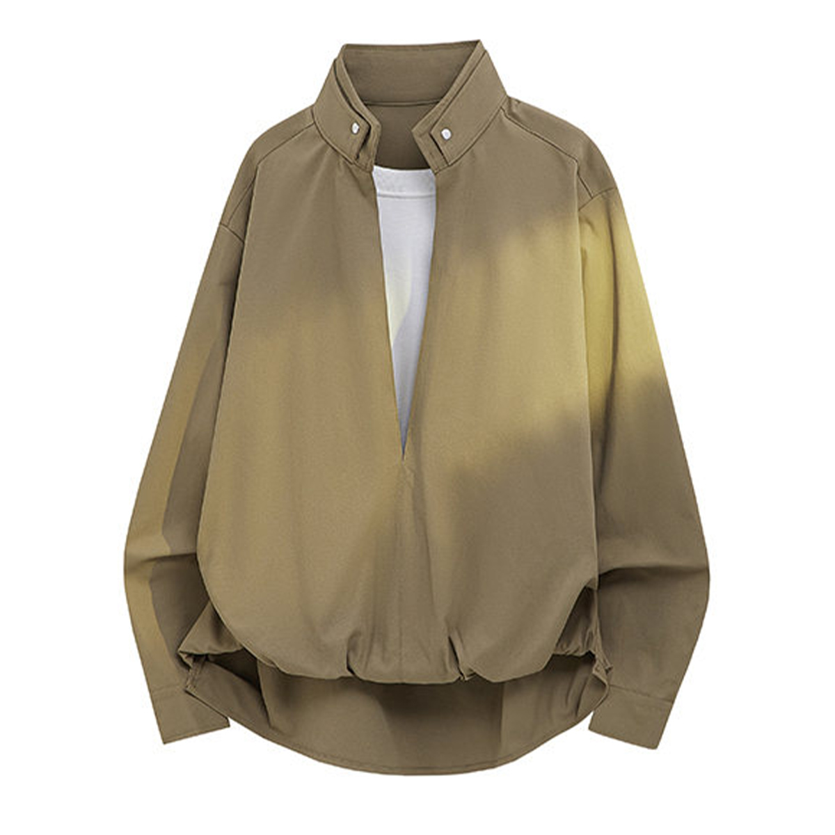 

Рубашка Unisex Stand Collar Moderate Mock Two Piece X1617, coffee