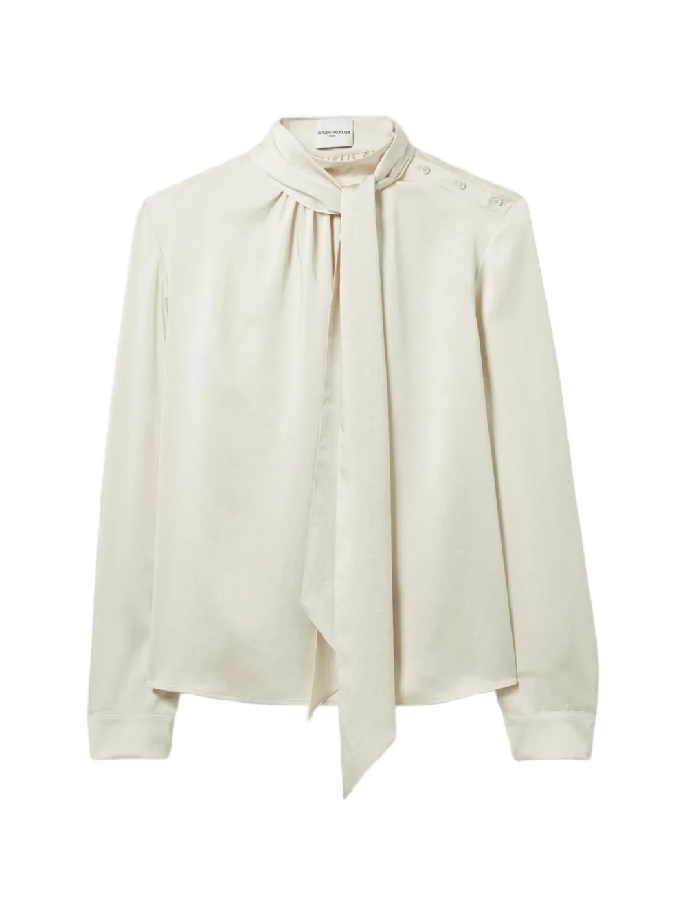 

Блузка с галстуком на шее Claudie Pierlot, бежевый