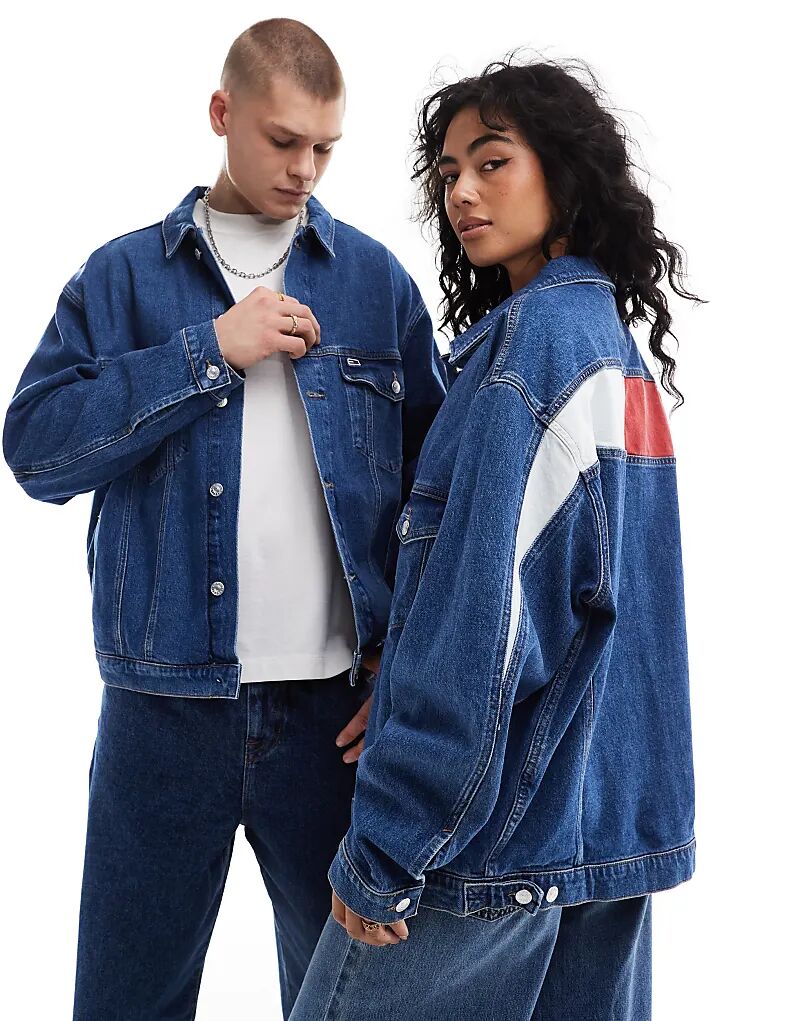 

Джинсовая куртка-унисекс Aiden Trucker средней степени стертости Tommy Jeans