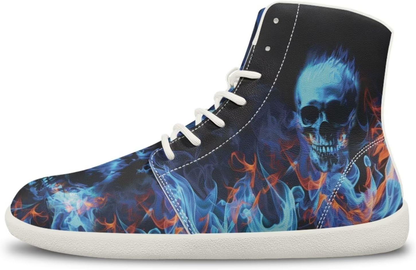 

Мужские кроссовки с черепом, высокие средней посадки, спортивные для бега, тенниса и активного отдыха, с ремешком Ecaestolph, синий