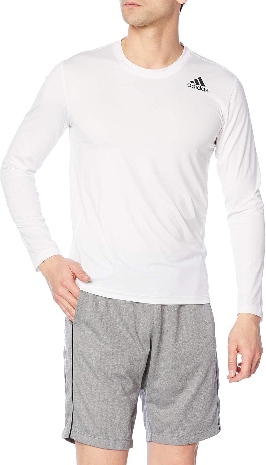 

Мужская футболка с длинным рукавом Techfit, размер 47890 Adidas, белый