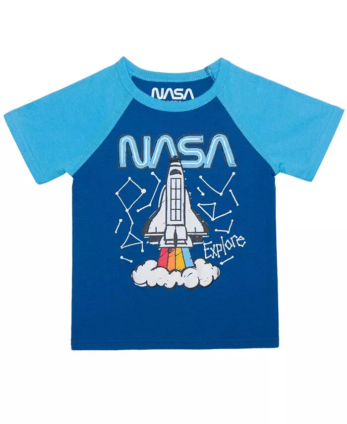 

Футболка с коротким рукавом для малышей NASA, синий