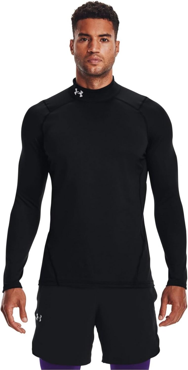 

Under Armour мужская футболка-поло ColdGear Armour Fitted Mock, Black (001)/White