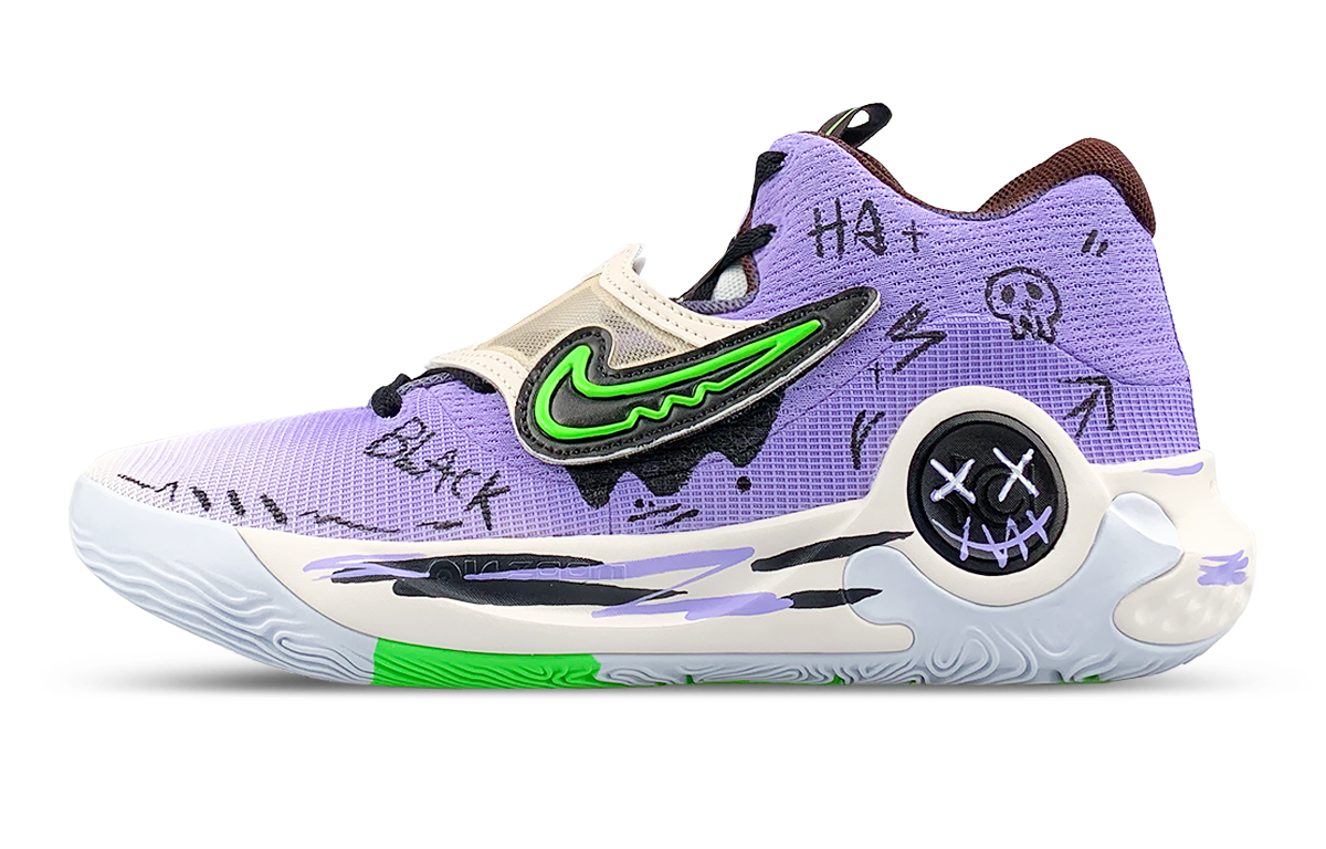 

Nike Баскетбольные кроссовки KD Trey 5 X с низким верхом, устойчивые к истиранию, мужские, белые, зеленые, фиолетовые