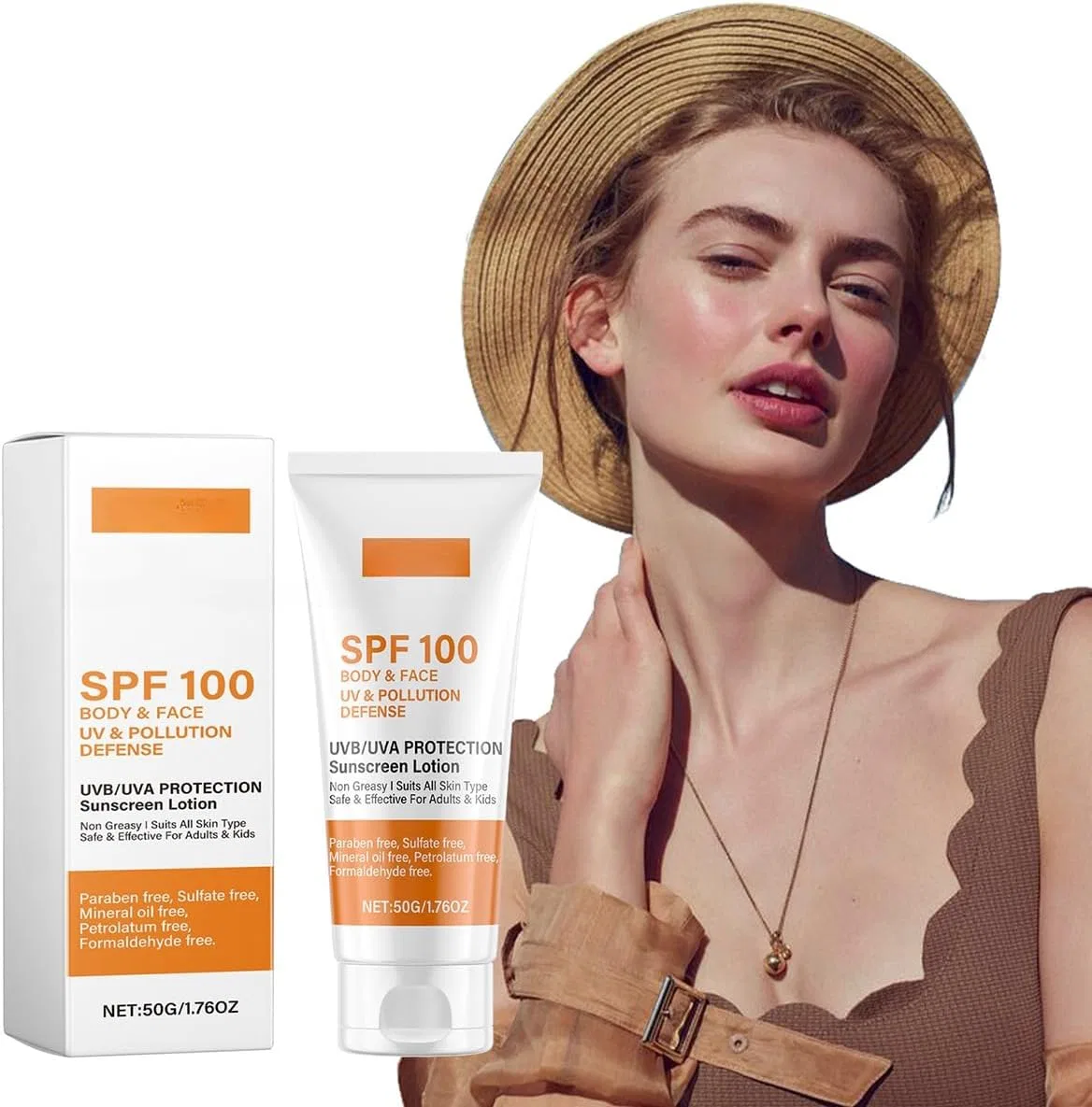 Солнцезащитный крем Sunscreen Face Water Splash Sun Cream SPF 100+ УФ-защита увлажняющий, 50 г