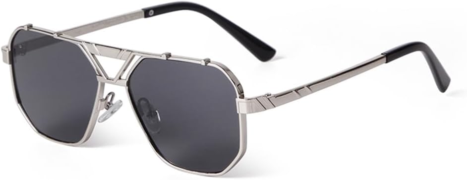 

Солнцезащитные очки для женщин и мужчин, металлическая большая оправа, защита от УФ-излучения UV400, повседневные, для занятий спортом на открытом воздухе, бега и езды, цвет C3 золотистый чай Generic, C4 Silver Grey