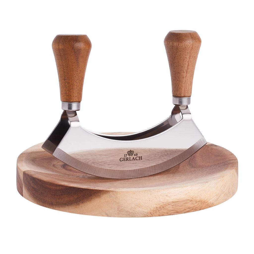 

Нож для взвешивания GERLACH, нож для трав, нож для трав из НЕРЖАВЕЮЩЕЙ СТАЛИ с доской