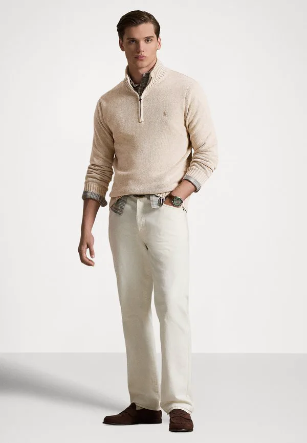 Хлопковый свитер с воротником-стойкой на молнии. Polo Ralph Lauren, Dune Melange — фото 2