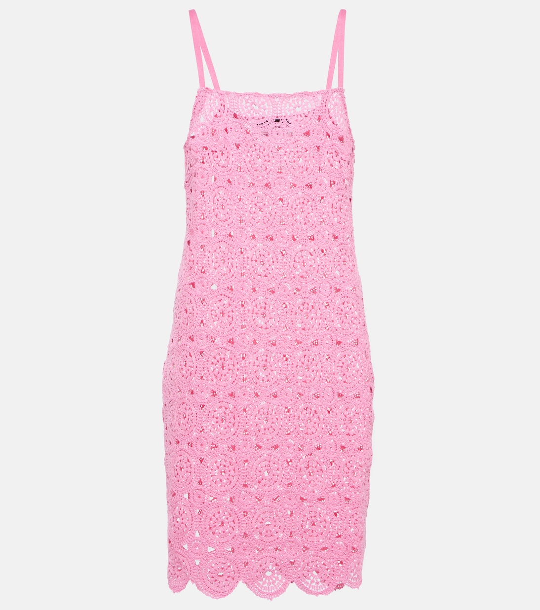

Платье-комбинация из шелка, связанное крючком Rotate, Fuschia Pink