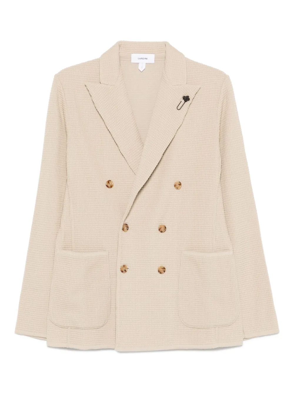 

Фактурный двубортный пиджак Lardini, нейтральный